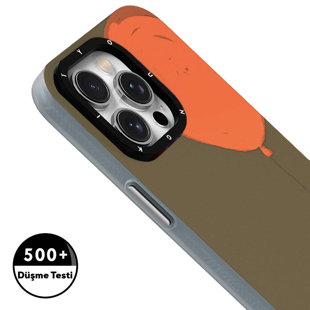 iPhone 14 Kılıf M-safe Şarj Özellikli Youngkit Orange Serisi Flying Balloon Kılıf