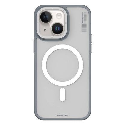 iPhone 14 Kılıf M-safe Şarj Özellikli Youngkit Rock Sand Serisi Kılıf