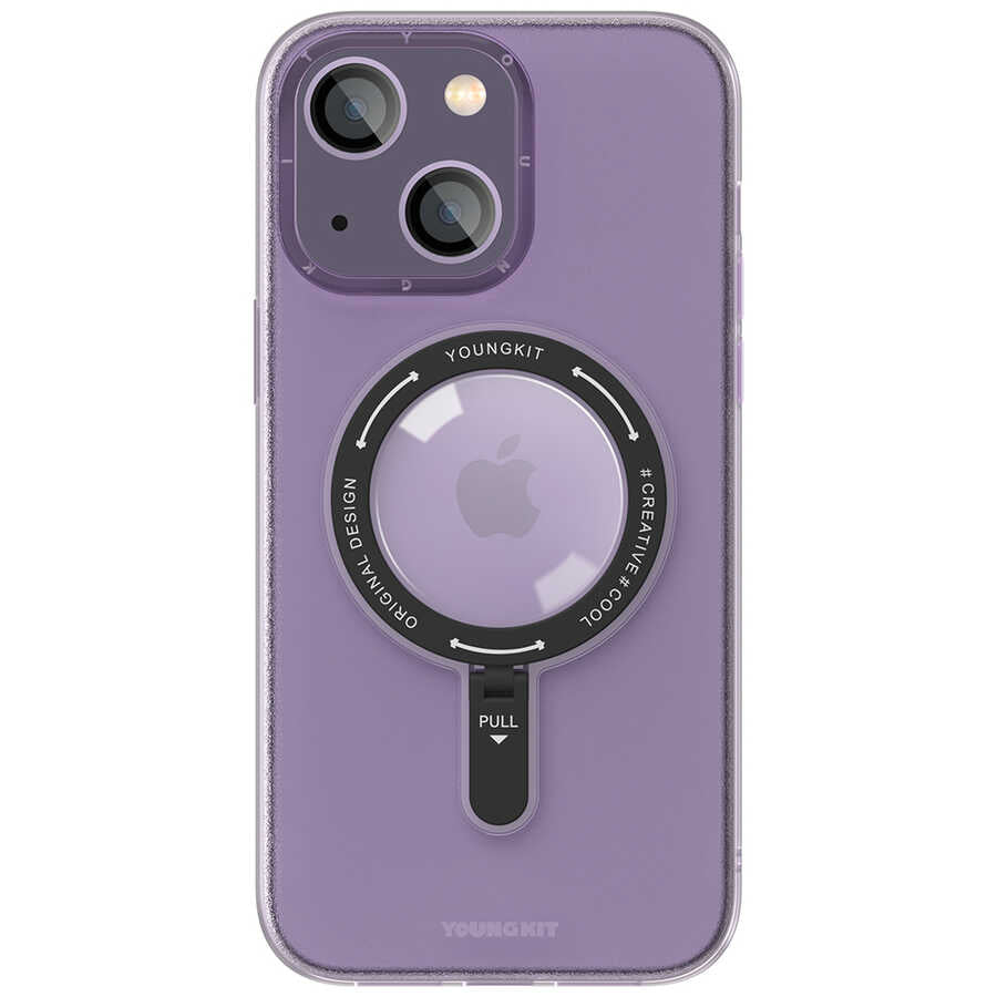 iPhone 14 Kılıf M-safe Şarj Özellikli Youngkit Rock Serisi Kılıf
