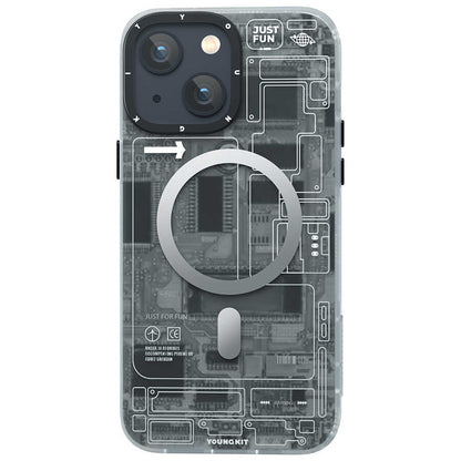 iPhone 14 Kılıf M-safe Şarj Özellikli YoungKit Technology Serisi Kılıf