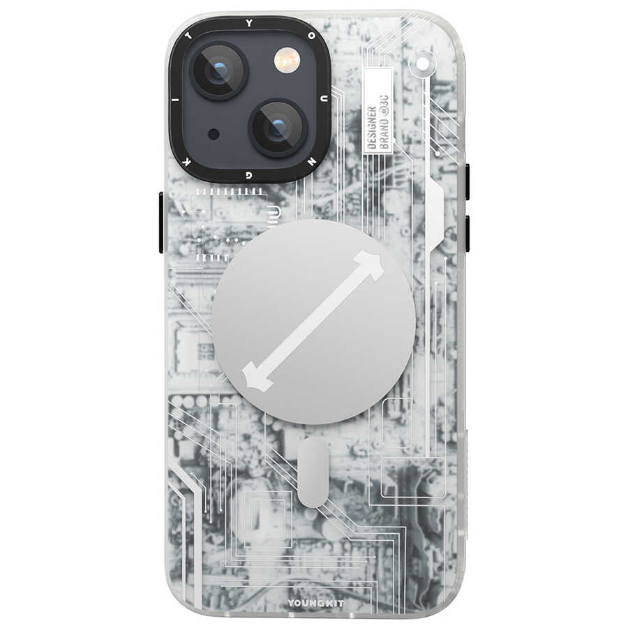 iPhone 14 Kılıf M-safe Şarj Özellikli YoungKit Technology Serisi Kılıf