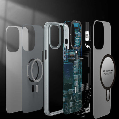 iPhone 14 Kılıf M-safe Şarj Özellikli YoungKit Technology Serisi Kılıf