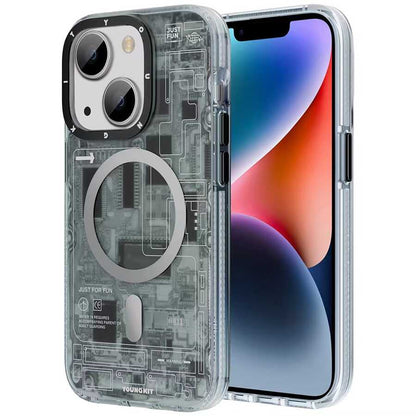 iPhone 14 Kılıf M-safe Şarj Özellikli YoungKit Technology Serisi Kılıf