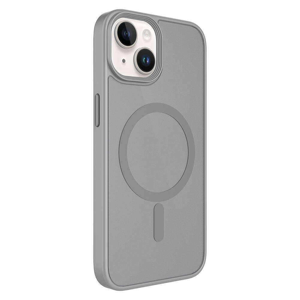 iPhone 14 Kılıf Mat Arka Yüzey Wireless Şarj Özellikli Zore Flet M-safe Kılıf