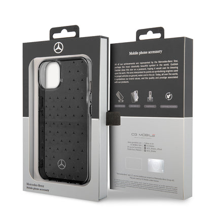iPhone 14 Kılıf Mercedes Benz Çift Katmanlı Yıldız Desenli Dizayn Kılıf