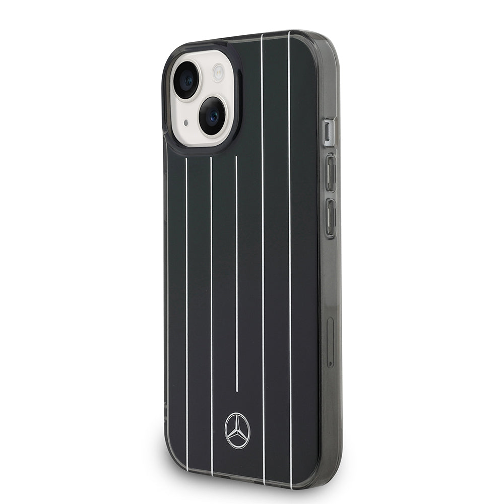 iPhone 14 Kılıf Mercedes Benz OrijinalLisanslı New Urban 3 Sert PC Paralel Çizgi Desenli Kılıf