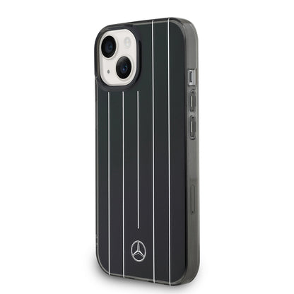iPhone 14 Kılıf Mercedes Benz OrijinalLisanslı New Urban 3 Sert PC Paralel Çizgi Desenli Kılıf