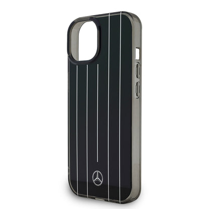 iPhone 14 Kılıf Mercedes Benz OrijinalLisanslı New Urban 3 Sert PC Paralel Çizgi Desenli Kılıf