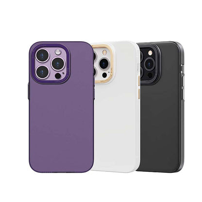 iPhone 14 Kılıf Metal Kamera Çerçeveli Recci Glaze Serisi Kılıf