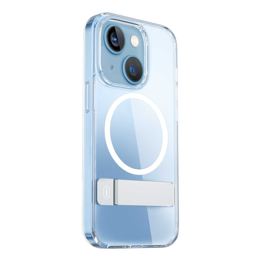 iPhone 14 Kılıf Standlı M-safe Wireless Şarj Özellikli Wiwu Aurora Serisi Kılıf