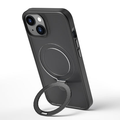 iPhone 14 Kılıf Wiwu ZMM-010 M-safe Şarj Özellikli Parmak İzi Bırakmayan Mat Transparan Standlı Kılıf