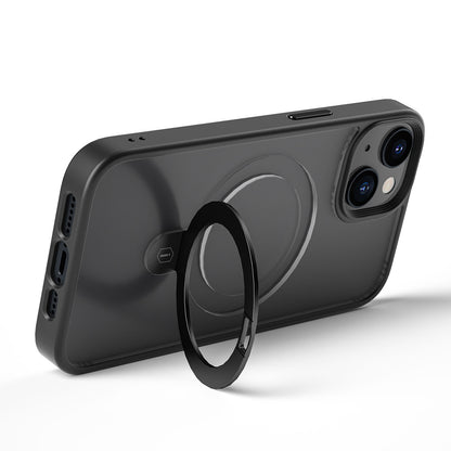 iPhone 14 Kılıf Wiwu ZMM-010 M-safe Şarj Özellikli Parmak İzi Bırakmayan Mat Transparan Standlı Kılıf