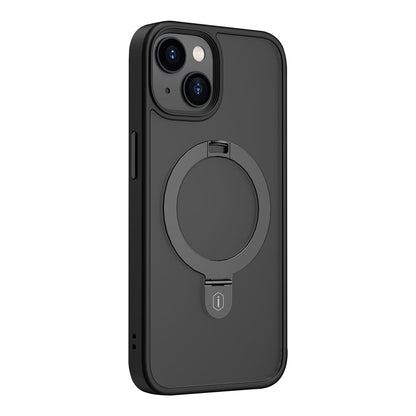 iPhone 14 Kılıf Wiwu ZMM-010 M-safe Şarj Özellikli Parmak İzi Bırakmayan Mat Transparan Standlı Kılıf
