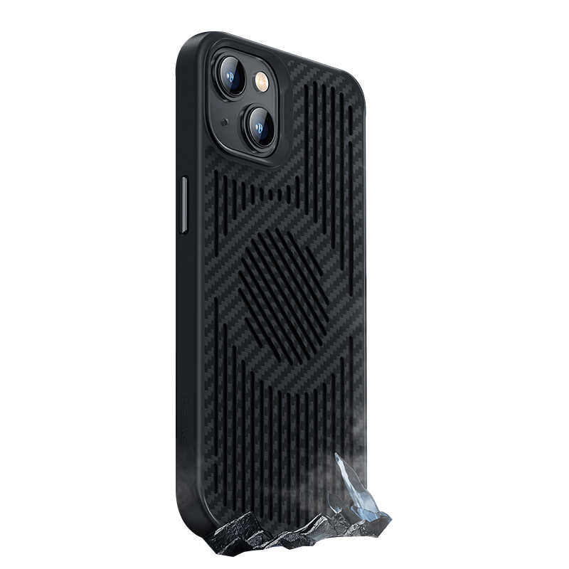 iPhone 14 Plus Kılıf Benks Magnetic Cooling Kevlar Karbon Soğutucu Özellikli Telefon Kılıfı
