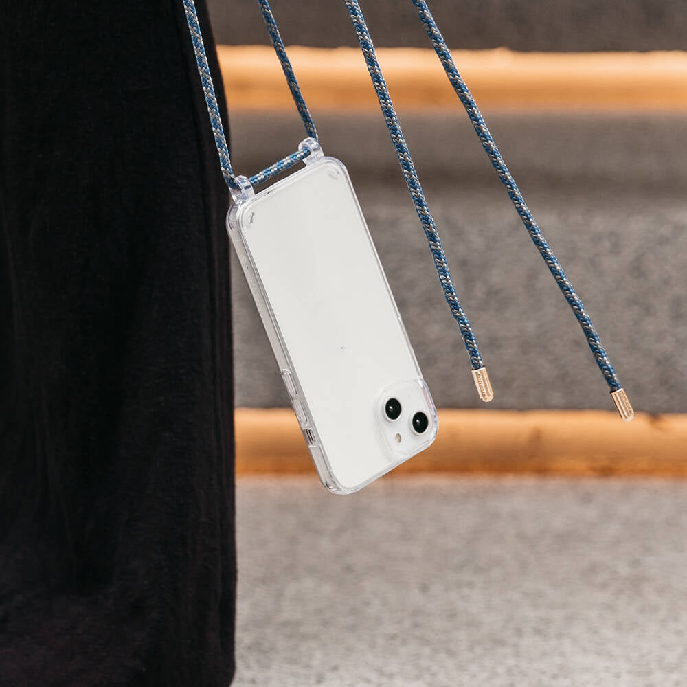 iPhone 14 Plus Kılıf Boyun Askılı Şok Önleyicili Şeffaf Lisanslı Switcheasy Play Kılıf