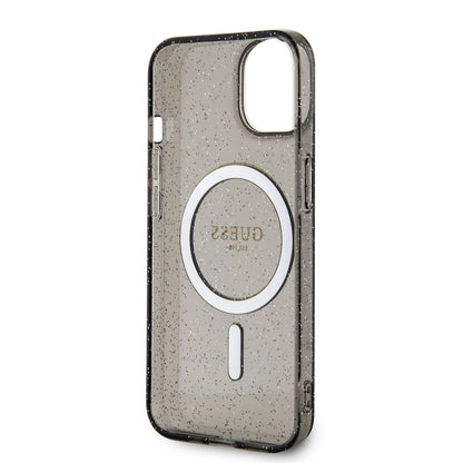 iPhone 14 Plus Kılıf GUESS M-safe Şarj Özellikli Glitter Kılıf