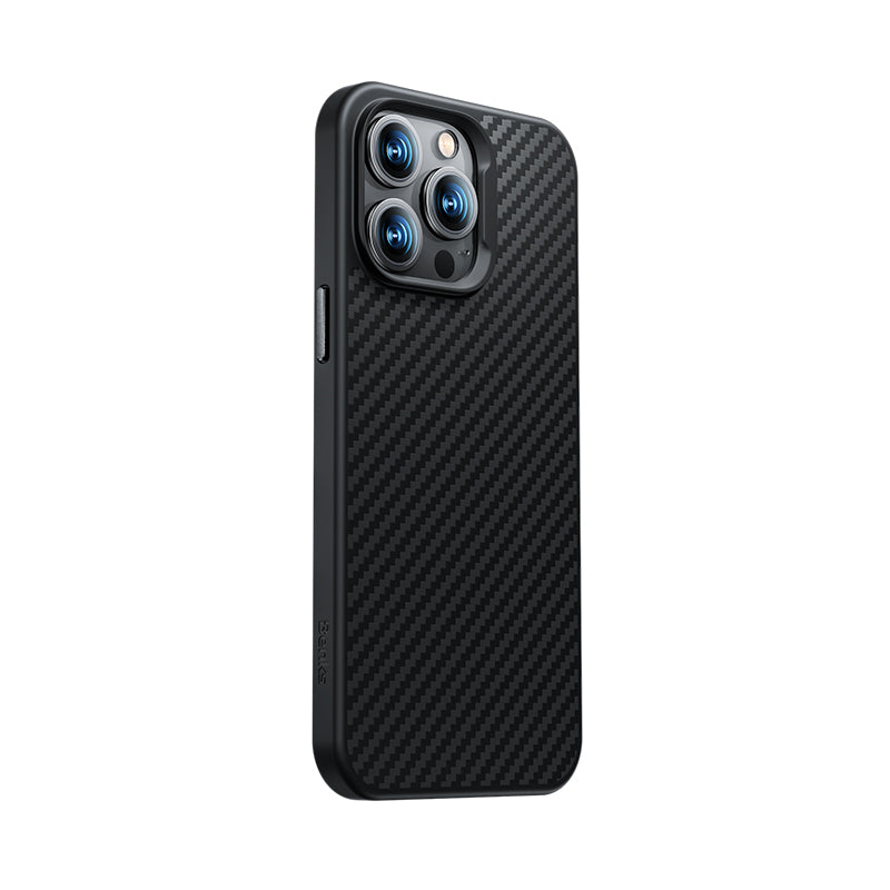 iPhone 14 Plus Kılıf Karbon Fiber M-safe Şarj Özellikli Benks Hybrid ArmorPro 1500D Kevlar Kılıf