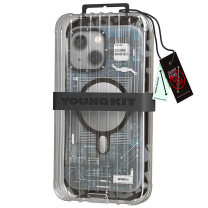 iPhone 14 Plus Kılıf M-safe Şarj Özellikli YoungKit Technology Serisi Kılıf