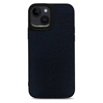 iPhone 14 Plus Kılıf Soft Deri Metal Kamera Çerçeveli Kajsa Litchi Kılıf