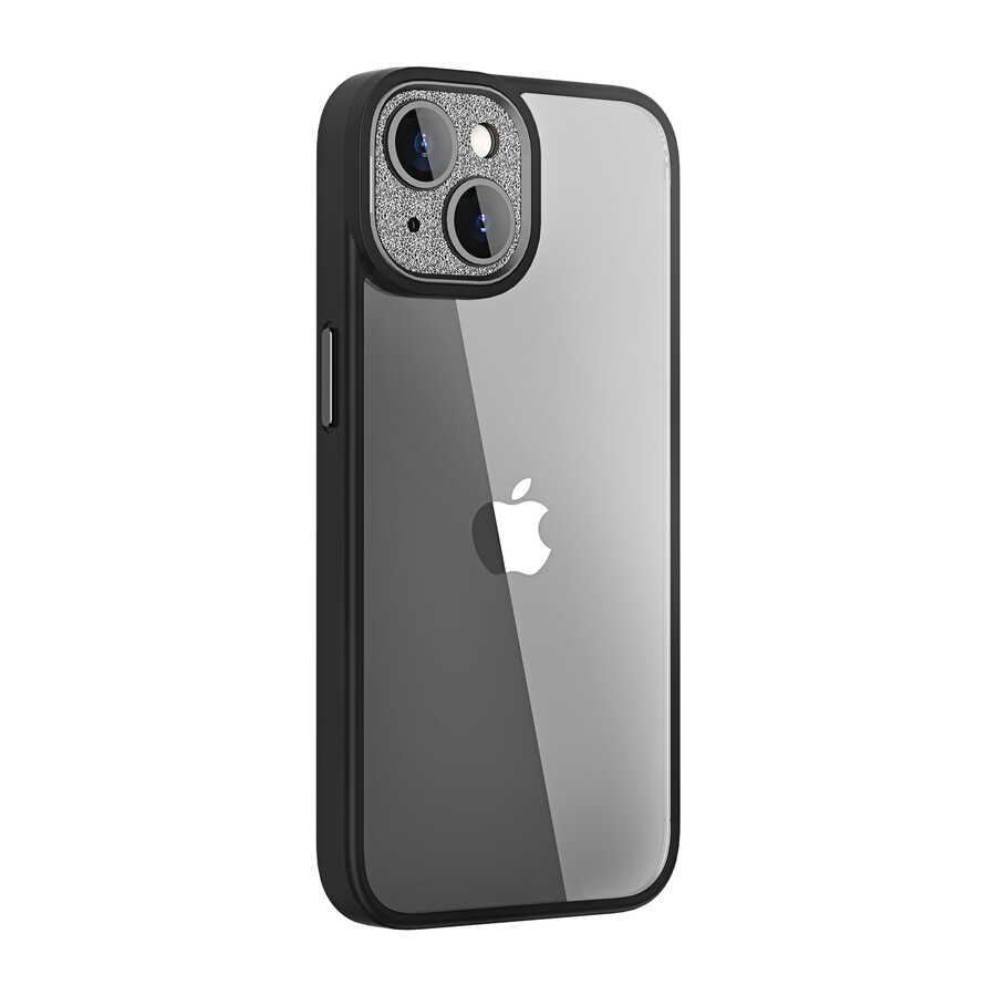 iPhone 14 Plus Kılıf Wiwu GCC-105 Lens Korumalı Renkli Kenar Arkası Şeffaf Multicolor Kılıf