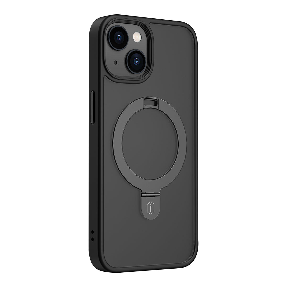 iPhone 14 Plus Kılıf Wiwu ZMM-010 M-safe Şarj Özellikli Parmak İzi Bırakmayan Mat Transparan Standlı Kılıf