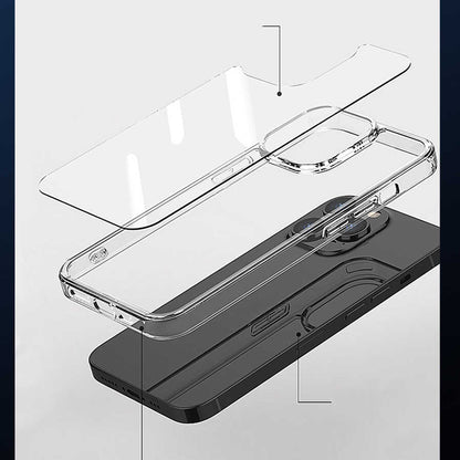 iPhone 14 Plus Wiwu M-safe Şarj Özellikli Lens Korumalı Şeffaf Silikon Kılıf