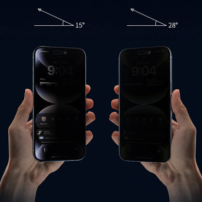 iPhone 14 Plus Wiwu Wi-SQ009 Easy Install iPrivacy 360° Anti-Peep Oleofobik Temperli Cam Ekran Koruyucu + Kolay Uygulama Aparatlı