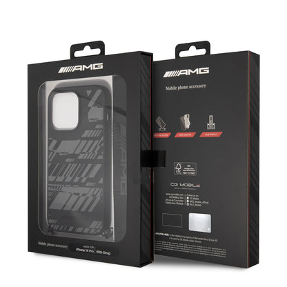 iPhone 14 Pro Kılıf AMG Liquid Silikon Strap Telefon Askılı Grafik Dizayn Kılıf
