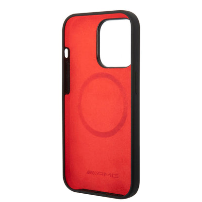 iPhone 14 Pro Kılıf AMG M-safe Şarj Özellikli Liquid Silikon Damalı Bayrak Dizayn Kılıf