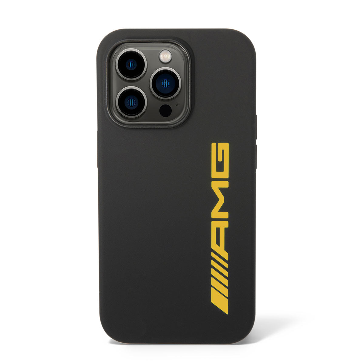 iPhone 14 Pro Kılıf AMG Silikon Büyük Sarı Logo Dizayn Kılıf