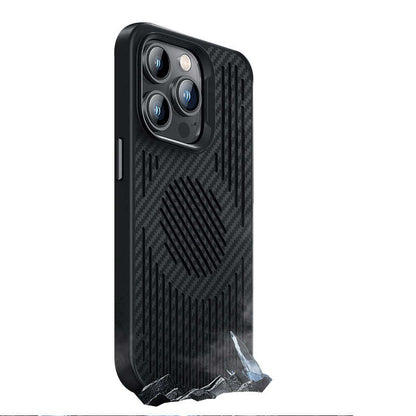 iPhone 14 Pro Kılıf Benks Magnetic Cooling Kevlar Karbon Soğutucu Özellikli Telefon Kılıfı