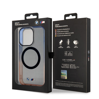 iPhone 14 Pro Kılıf BMW M-safe Şarj Özellikli Transparan Renk Geçişli Dizayn Kılıf