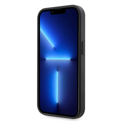 iPhone 14 Pro Kılıf Ferrari Orijinal Lisanlı Klasik Metal Logolu Delikli Standlı Deri Kılıf