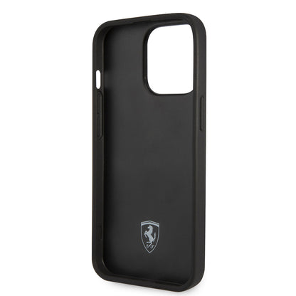 iPhone 14 Pro Kılıf Ferrari Deri Sarı Noktalı Dizayn Kılıf
