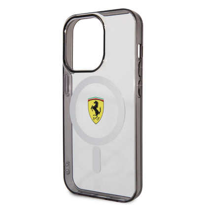 iPhone 14 Pro Kılıf Ferrari M-safe Şarj Özellikli Transparan Dizayn Kılıf