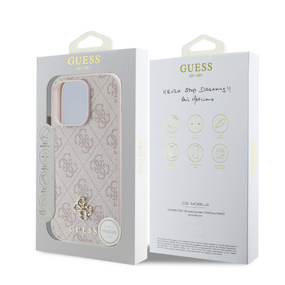 iPhone 14 Pro Kılıf Guess Orijinal Lisanslı M-safe Şarj Özellikli Small 4G Classic Kılıf