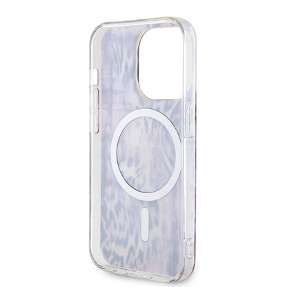 iPhone 14 Pro Kılıf GUESS M-safe Şarj Özellikli Leopar Desenli Kılıf