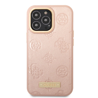 iPhone 14 Pro Kılıf GUESS M-safe Şarj Özellikli PU Deri Metal Logolu Kılıf