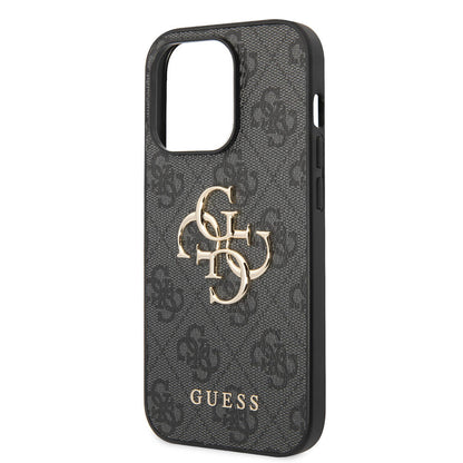 iPhone 14 Pro Kılıf Guess PU Deri Büyük Metal Logo Dizaynlı Kılıf
