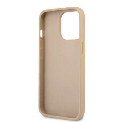 iPhone 14 Pro Kılıf GUESS PU Safran Deri Üçgen Logo Dizayn Kılıf