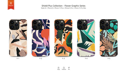 iPhone 14 Pro Kılıf HD Desenli Kajsa Shield Plus Flower Graphic Serisi Kılıf