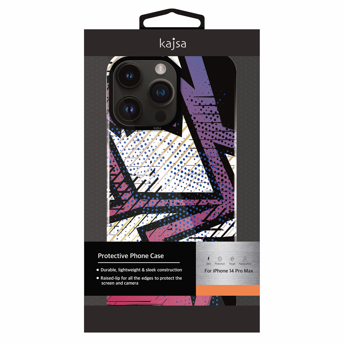 iPhone 14 Pro Kılıf HD Desenli Kajsa Shield Plus Grafiti Serisi Kılıf