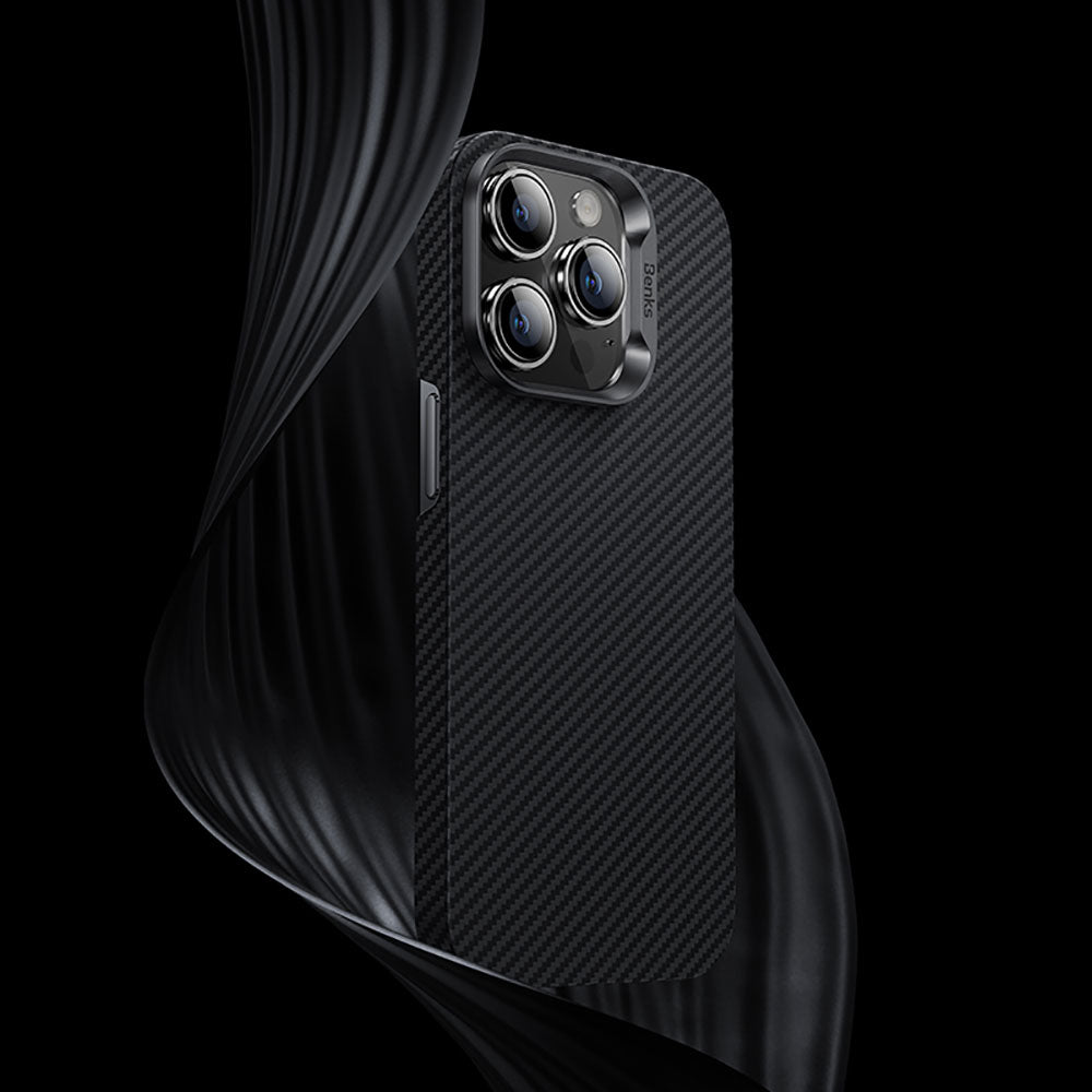 iPhone 14 Pro Kılıf Karbon Fiber Benks 600D Essential Kevlar Kılıf