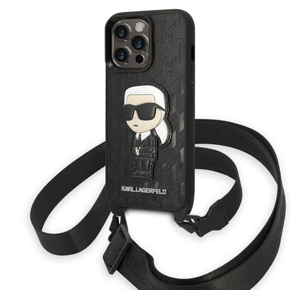 iPhone 14 Pro Kılıf Karl Lagerfeld Boyun Askılı Karl Dizayn Kılıf