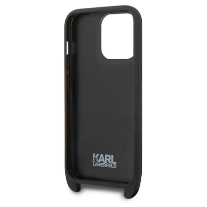 iPhone 14 Pro Kılıf Karl Lagerfeld Boyun Askılı Karl Dizayn Kılıf