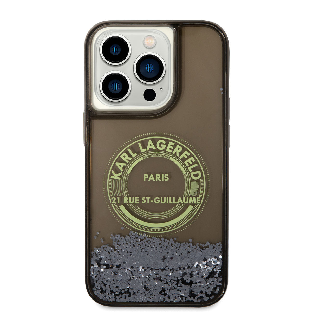 iPhone 14 Pro Kılıf Karl Lagerfeld Sıvılı Simli RSG Dizayn Kılıf