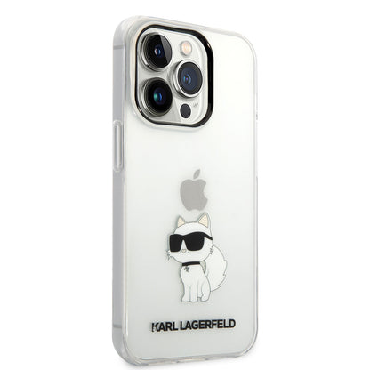 iPhone 14 Pro Kılıf Karl Lagerfeld Transparan Choupette Dizayn Kılıf