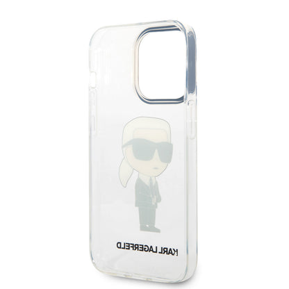 iPhone 14 Pro Kılıf Karl Lagerfeld Transparan İkonik Karl Dizayn Kılıf