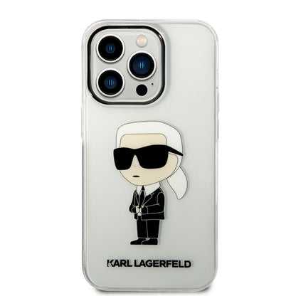 iPhone 14 Pro Kılıf Karl Lagerfeld Transparan İkonik Karl Dizayn Kılıf
