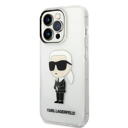 iPhone 14 Pro Kılıf Karl Lagerfeld Transparan İkonik Karl Dizayn Kılıf